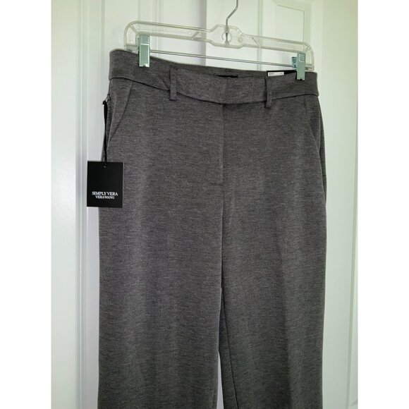 Simply Vera Wang sz 8 NEW knit Twill Slim Straight HR Pants - Picture 3 of 5